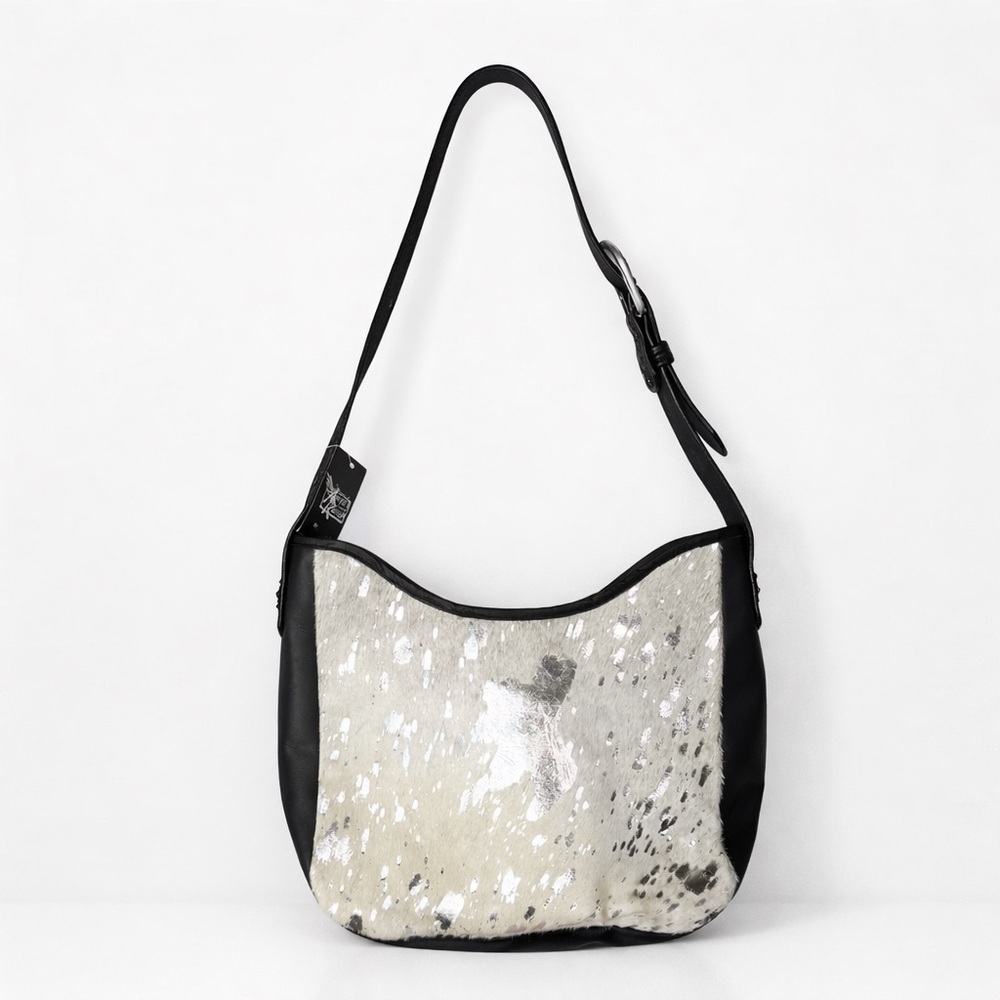 Angel Ranch Black and White Pony Hair Shoulder Bag NWT Western Coastal Cowgirl